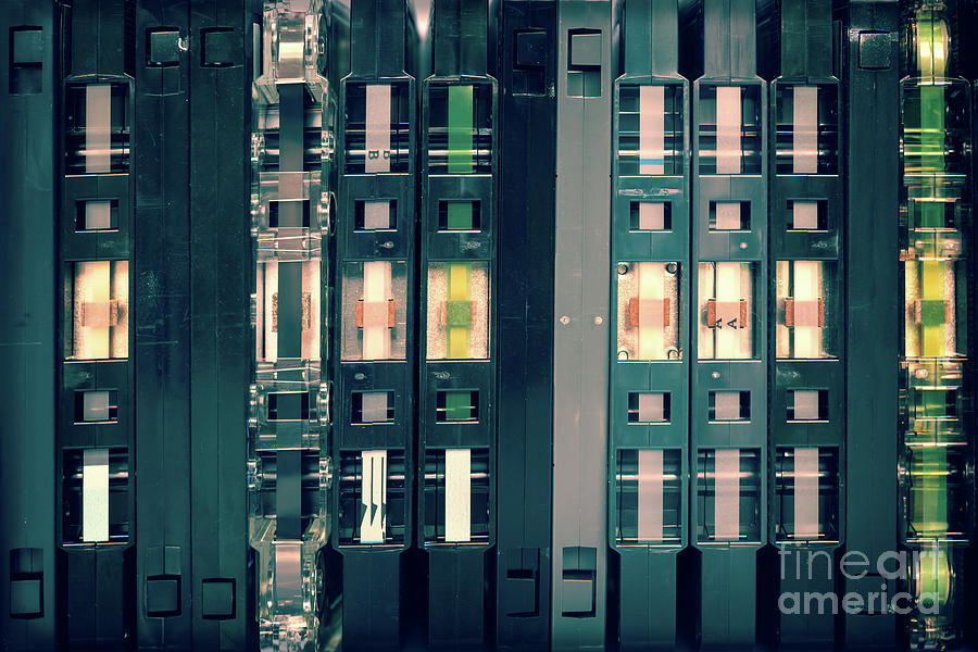Cassette tapes abstract Photograph by Delphimages Photo Creations