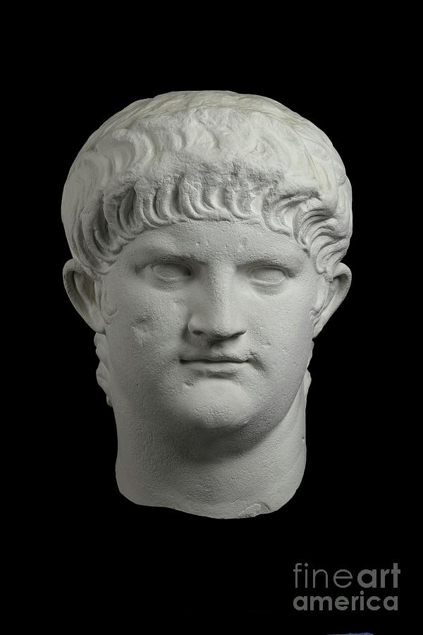 Cast of portrait head of Nero Sculpture by Roman