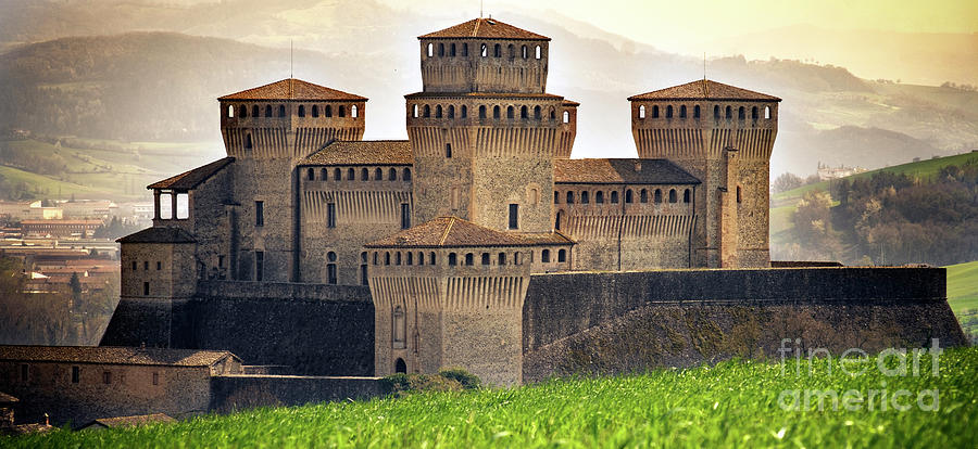 Caste Horizontal Background Panoramic Italy Web Banner Emilia Romagna Parma Castle Torrechiara Photograph by Luca Lorenzelli