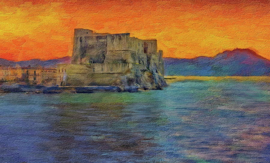 Castel dellOvo on the Naples Coast Digital Art by Russ Harris
