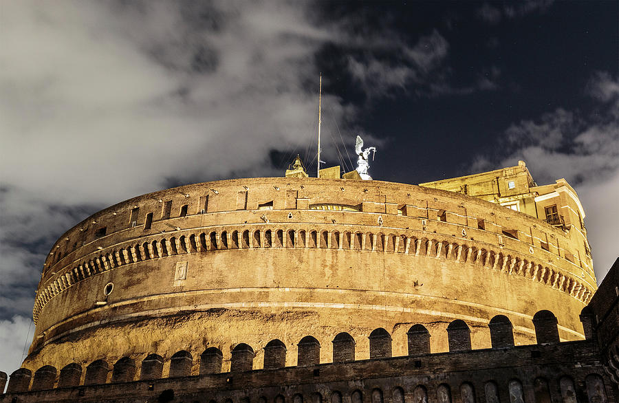 Castel SantAngelo at night Photograph by Fabiano Di Paolo