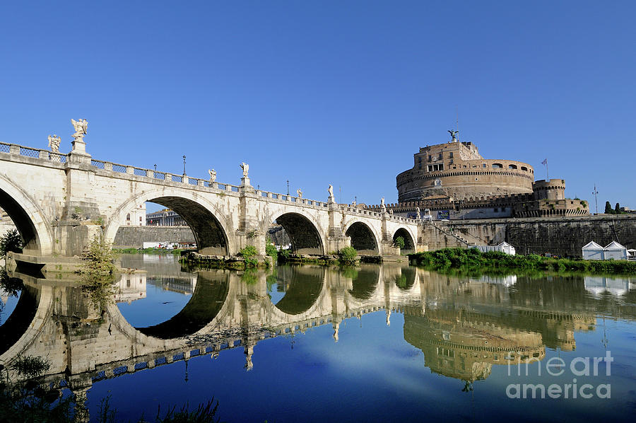 Architecture Photograph - Castel SantAngelo. Rome. Italy by Bernard Jaubert