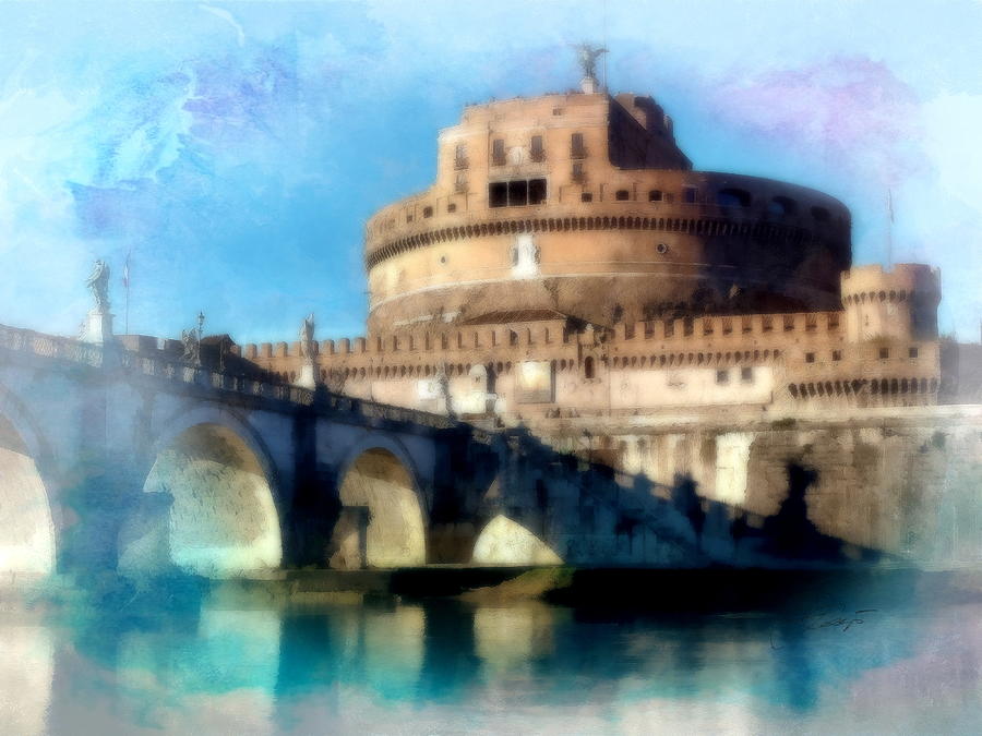 Castel SantAngelo, Rome Digital Art by Jerzy Czyz