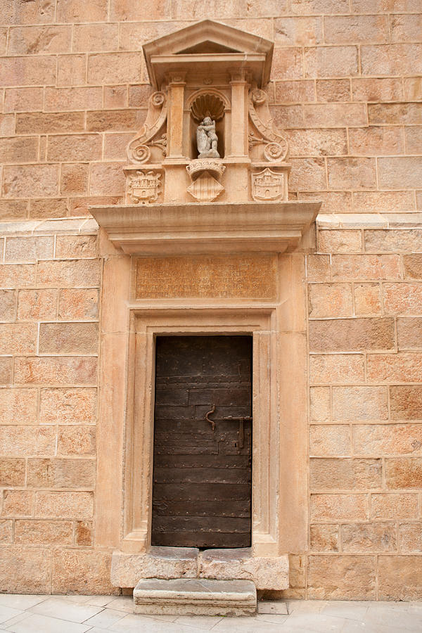 Castellon el Fadri tower door in Plaza Mayor square Photograph by Lunamarina