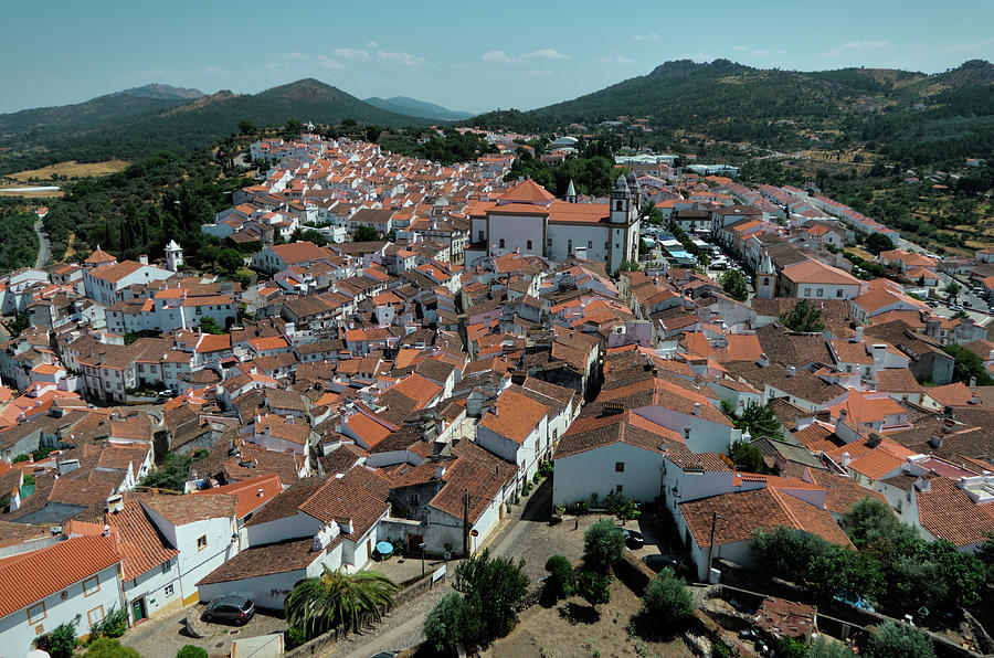 Castelo de Vide Rooftops and Mountains from Castle Photograph by Angelo DeVal