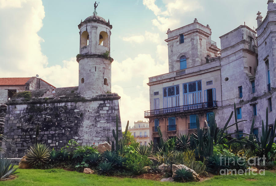 Architecture Photograph - Castillo de la Real Fuerza Tower and Instituto Cubano del Libro by Bob Phillips