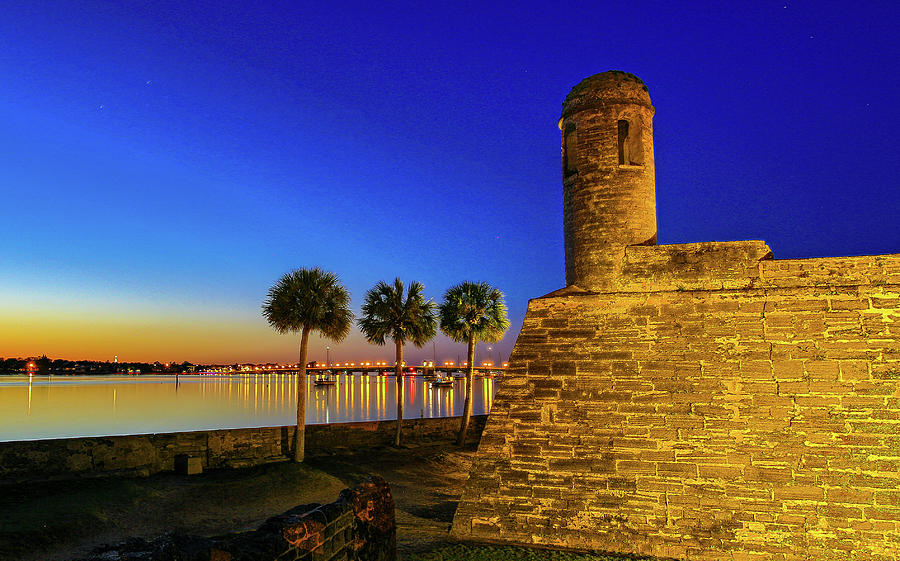 Castillo De San Marcos Early Morning Lights Photograph By James Frazier 