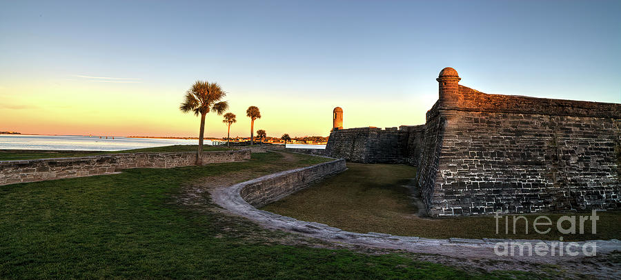 Castillo de San Marcos, St Augustine, FL at Sunset Photograph by Felix Lai