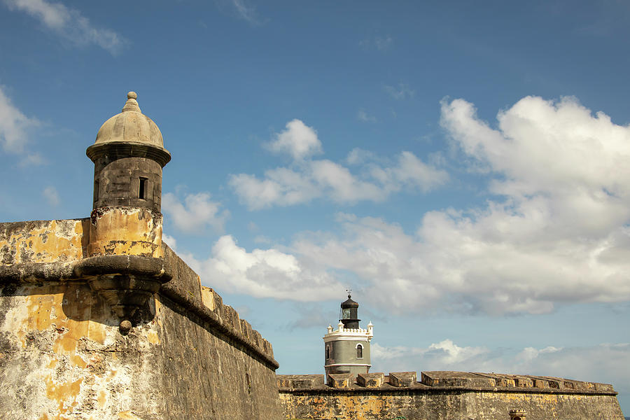Castillo San Felipe del Morro and Faro Lighthouse San Juan Puert Photograph by Karen Foley