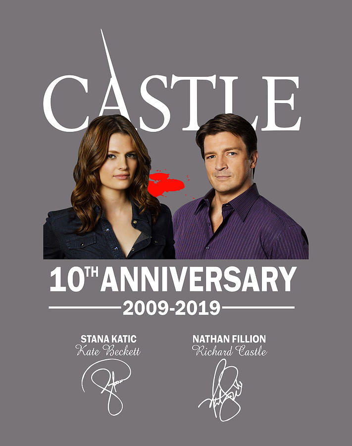 Castle 10Th Anniversary 2009 2019 Stana Katic Kate Beckett Nathan ...