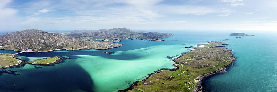 Castle Bay Barra Island Aerial Outer Hebrides Scotland Photograph by Sonny Ryse