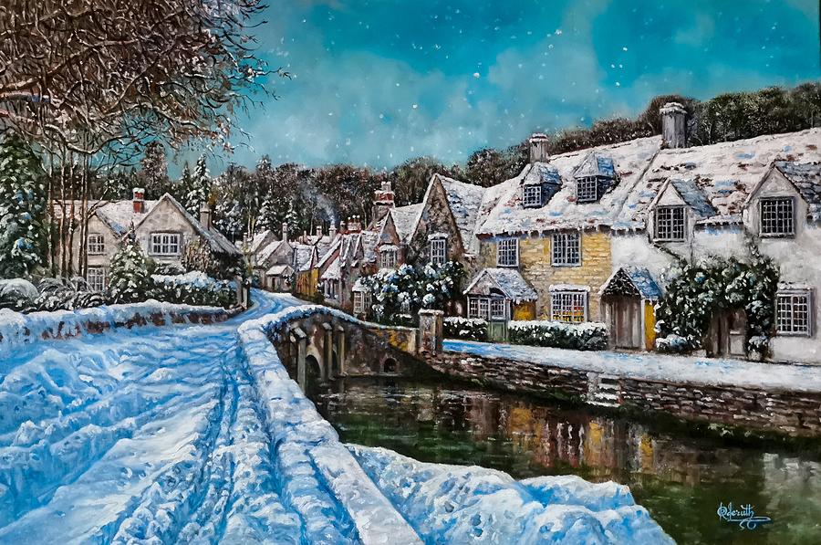 Castle Combe, England Painting by Raouf Oderuth
