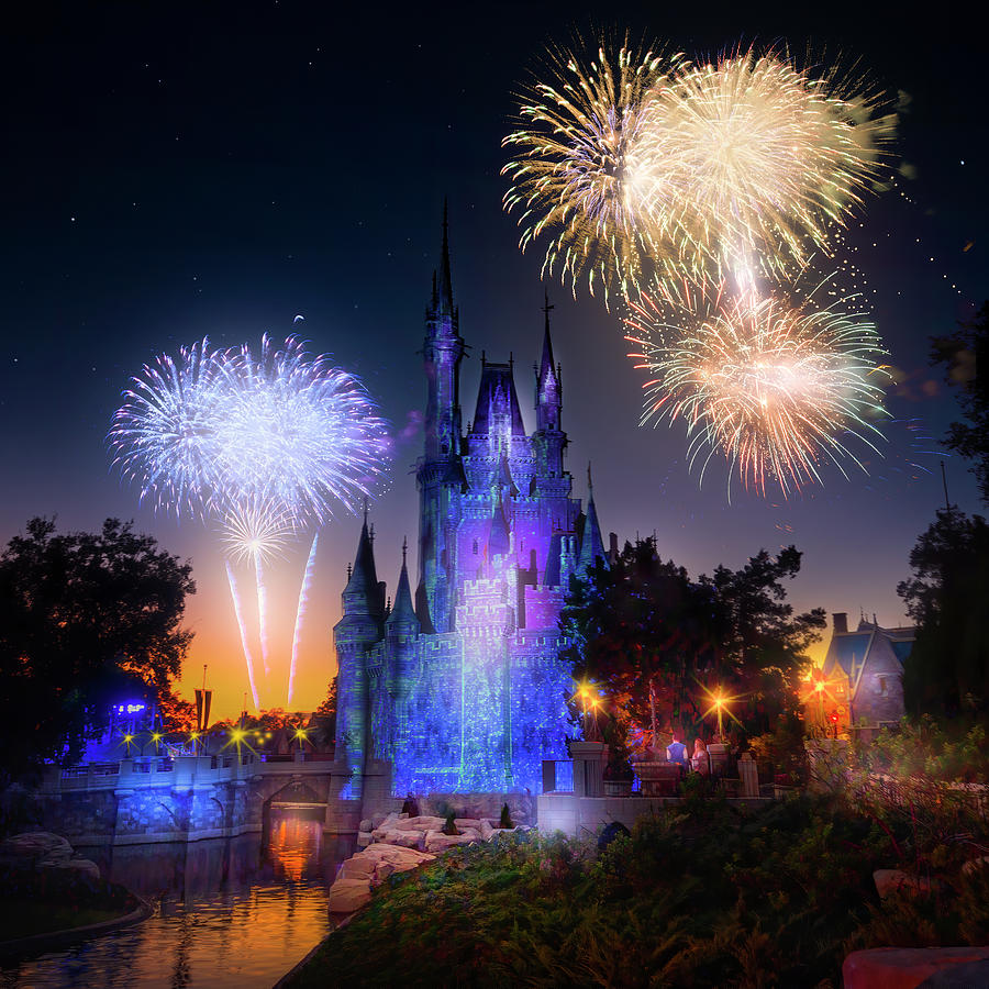 Castle Fireworks Photograph by Mark Andrew Thomas