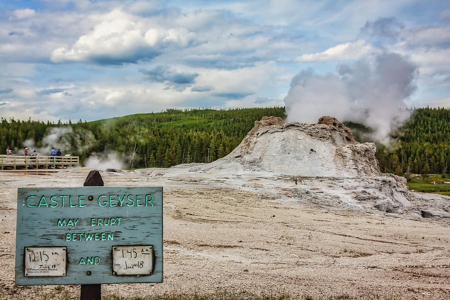 Castle Geyser may erupt - Yellowstone Photograph by Tatiana Travelways