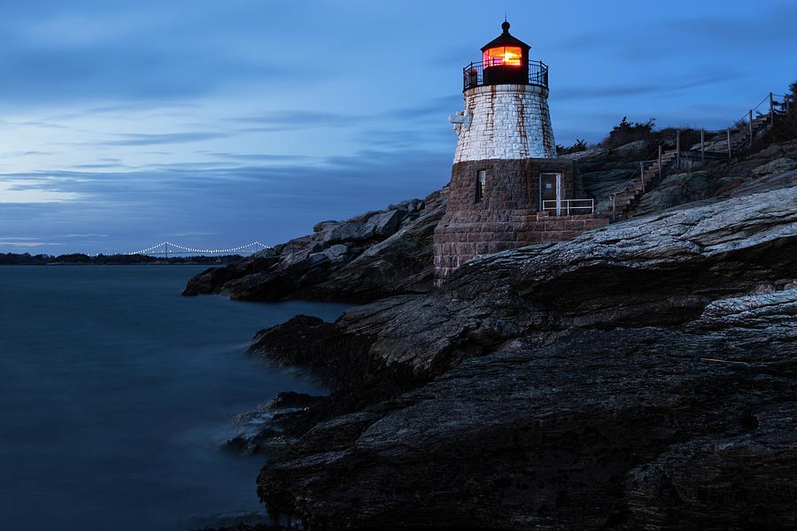Castle Hill Lighthouse Just After Sunset Photograph by Andrew Pacheco