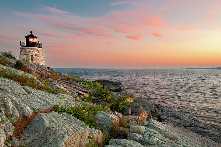 Castle Hill Lighthouse - Newport Rhode Island Photograph by Photos by Thom - Thomas Schoeller Photography LLC