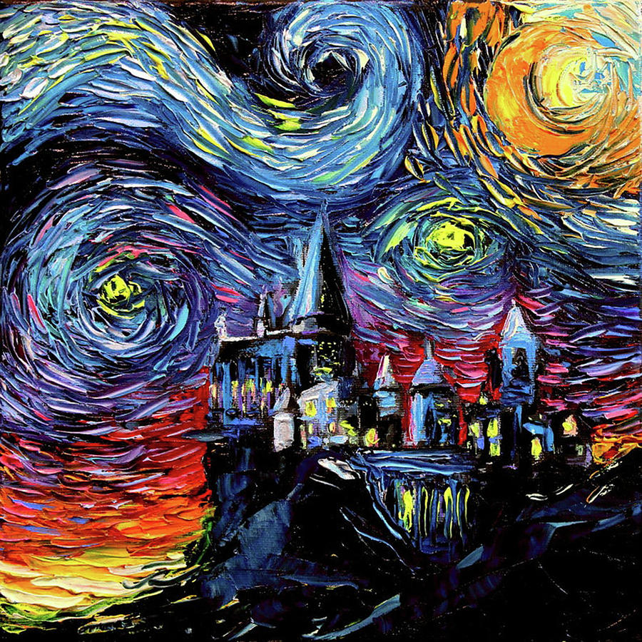 van gogh starry night hogwarts