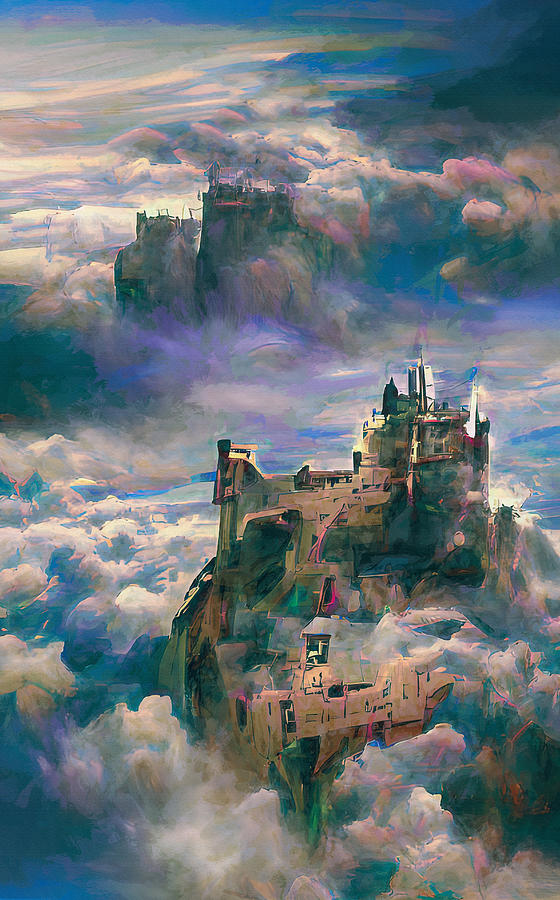 Castle In The Sky Mixed Media by Deborah League