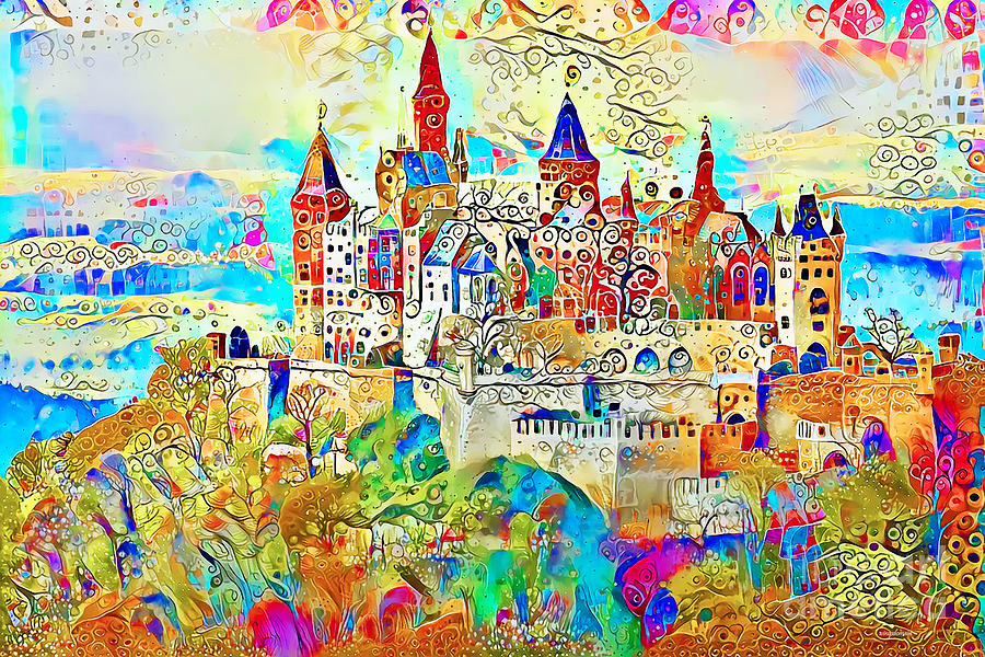 Castle in The Sky in Contemporary Whimsical Motif 20210205 Photograph by Wingsdomain Art and Photography