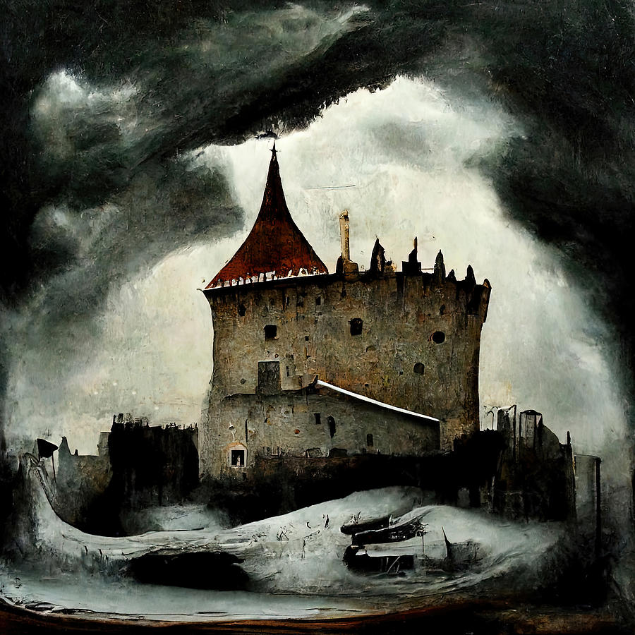 Castle in the Storm, 06 Painting by AM FineArtPrints