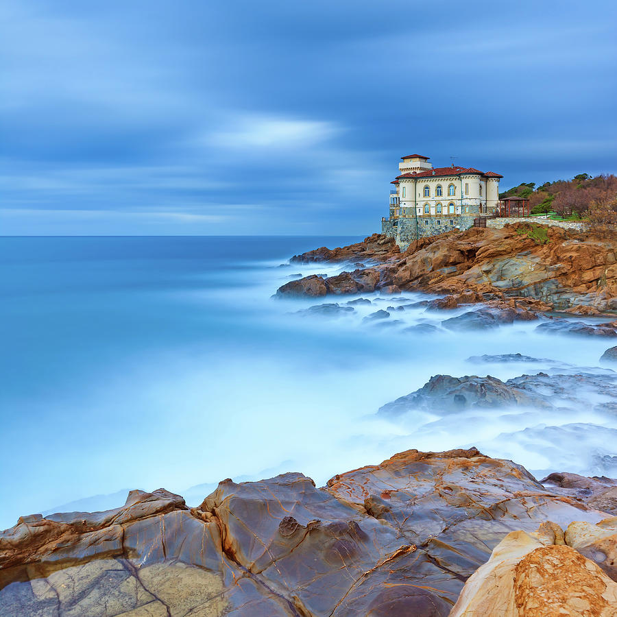 Castle of Boccale and Rocky Coast. Tuscany Photograph by Stefano Orazzini