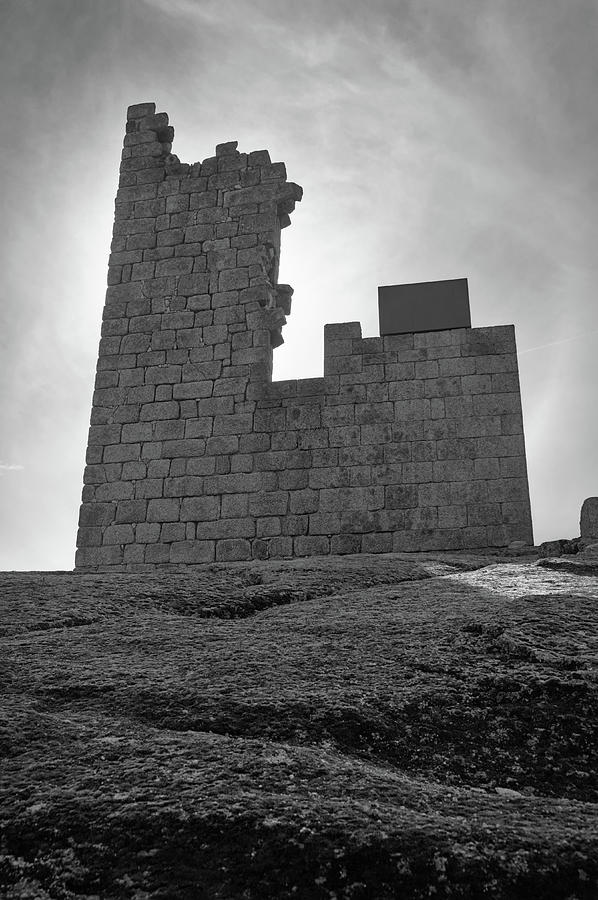 Castle of Castelo Novo in monochrome Photograph by Angelo DeVal