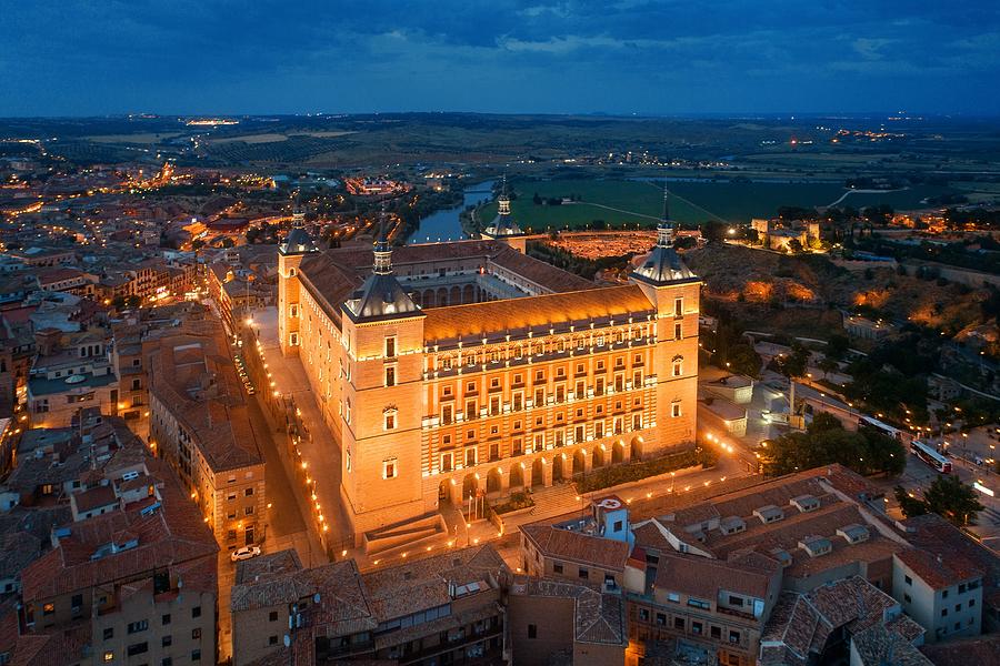 Castle of San Servando aerial view in Toledo Photograph by Songquan Deng