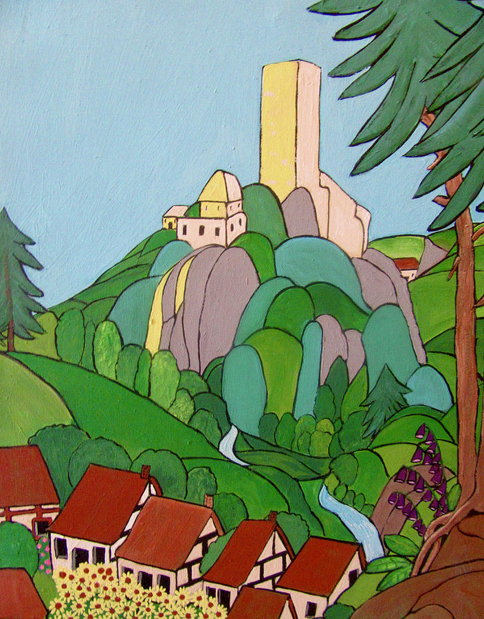 Castle on the Hill Painting by Stephanie Moore