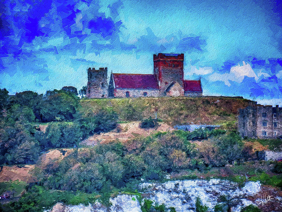 Castle Over White Cliffs of Dover Painting by Carolyn Whitaker - Fine ...