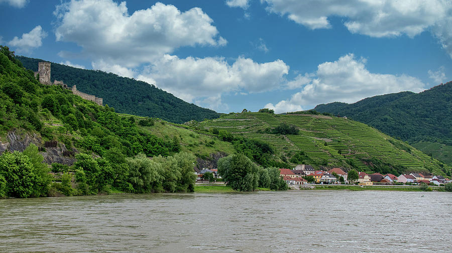 Castle overlooking Austrian village on the Danube Photograph by Matthew DeGrushe