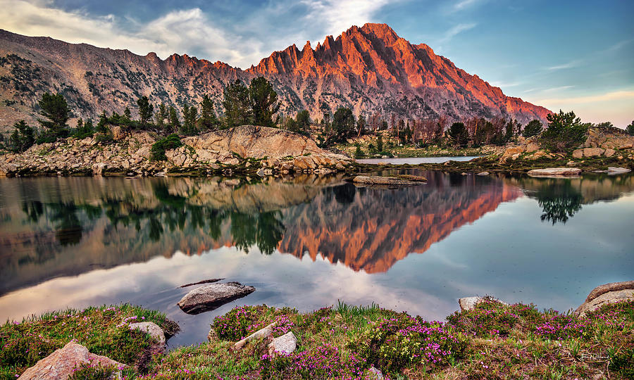 Nature Photograph - Castle Peak Reflection by Leland D Howard