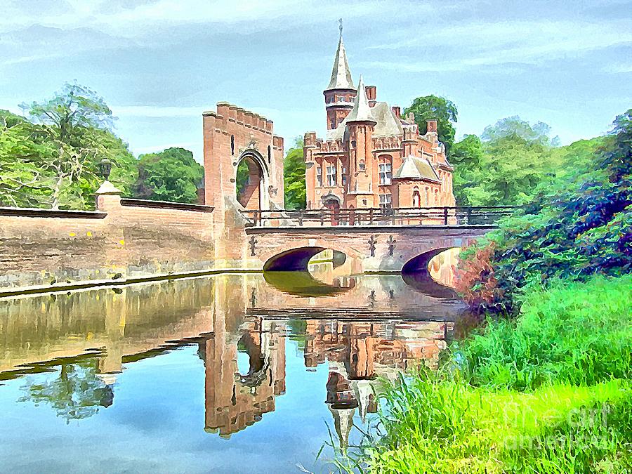 Castle Ten Berghe - Brugge Digital Art by Joseph Hendrix