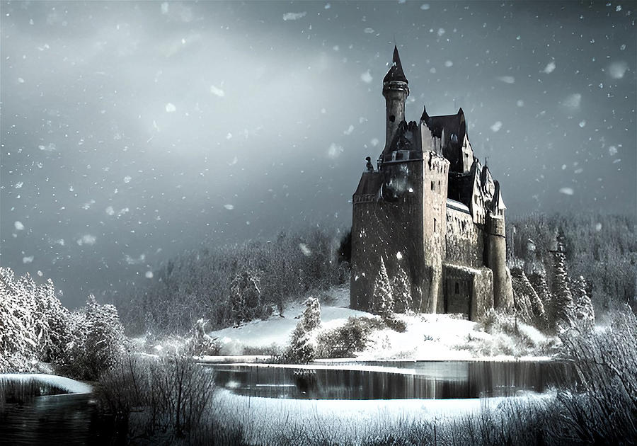 Castle winter dracula Digital Art by Agnieszka Polanowska Art Shop ...