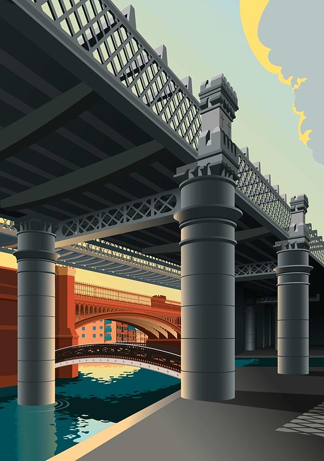 Castlefield Manchester Poster Digital Art By Kailani Smith Pixels