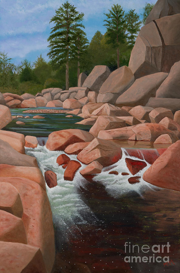 Castor River Shut-ins I Painting by Garry McMichael