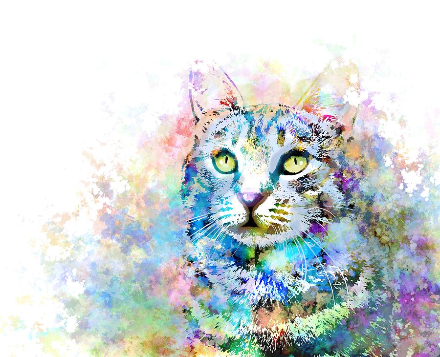 Cat 674 Digital Art by Lucie Dumas