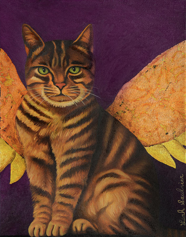 Cat Angel Painting by Leah Saulnier The Painting Maniac
