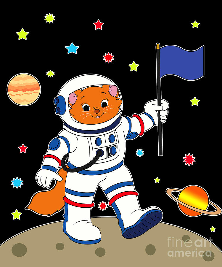 Download Cat Astronaut Cat Lover Space Kitty Astrology Gift Digital Art By Muc Designs