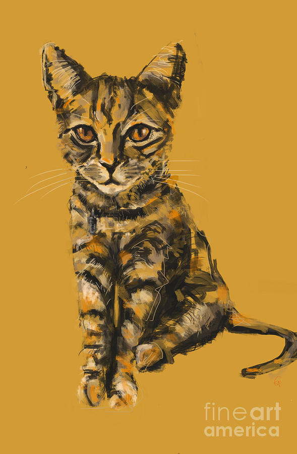 Cat Bjor Painting by Go Van Kampen