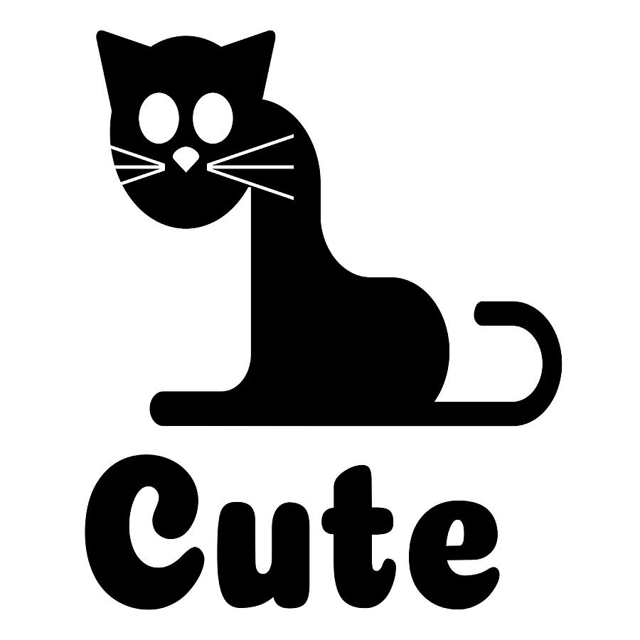 Cat Cartoon Decent Cute Poster vintage Painting by Adrian Olivia - Fine ...