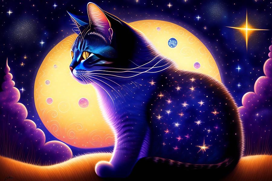 Cat Cute Digital Art by Maria elisabetta Capogna - Fine Art America