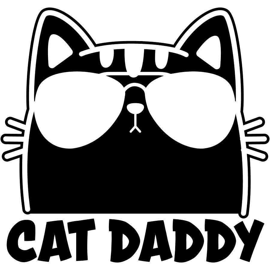 Cat Daddy Digital Art by Sweet Birdie Studio - Pixels