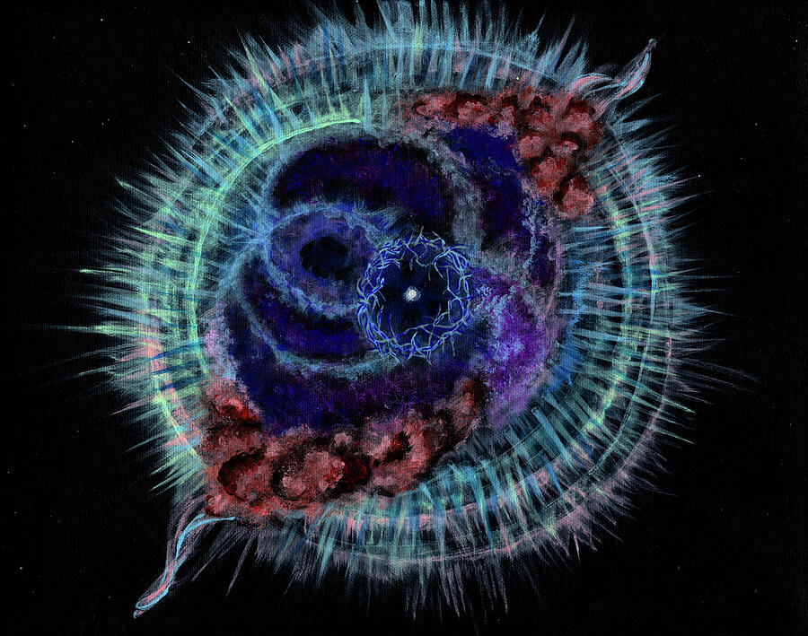 Cat Eye Nebula Painting by Megan Thompson- The Morrigan Art
