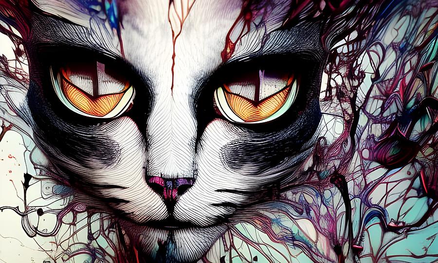 Cat Eyes Digital Art by Beverly Read