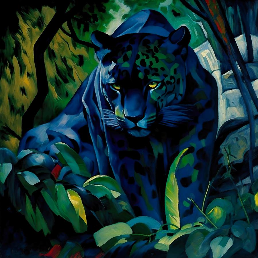 Cat fever jungle by Robert Painting by Robert R Splashy Art Abstract ...