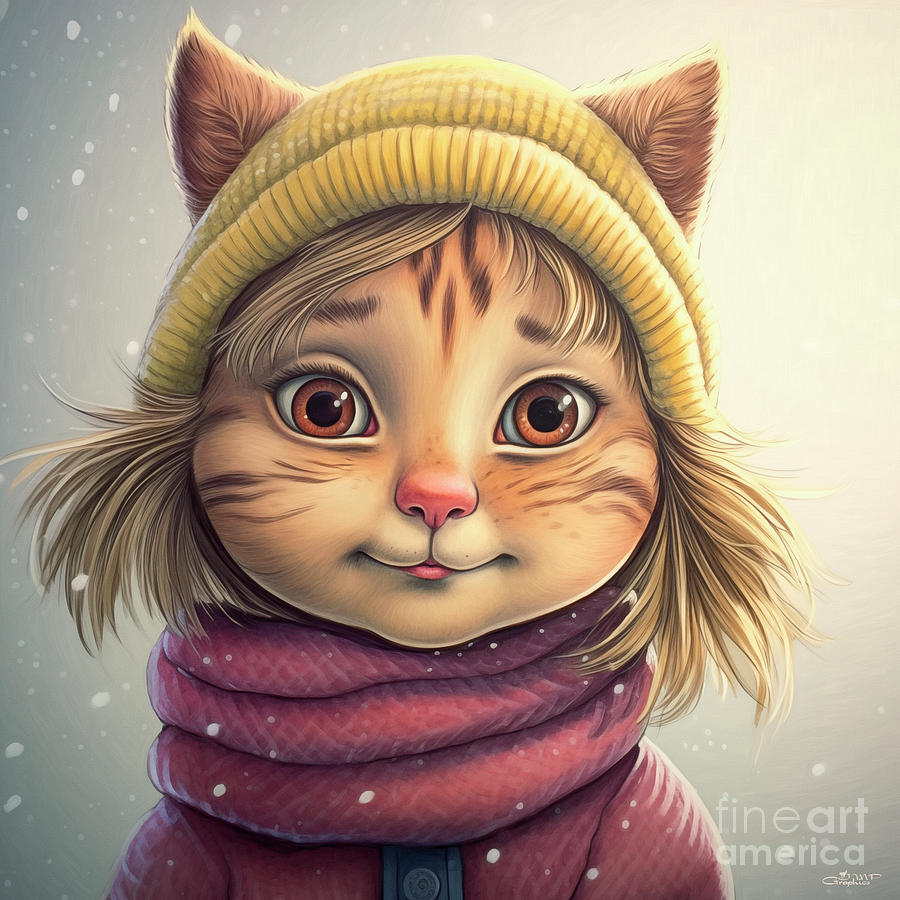 Cat Girl Cat Digital Art by Jutta Maria Pusl