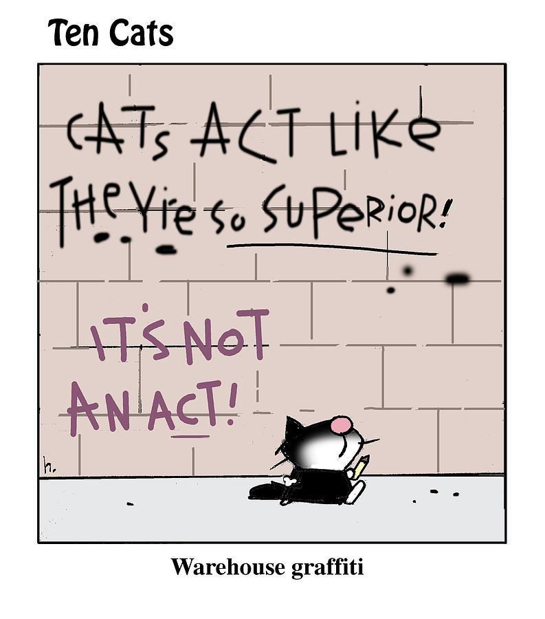 Cat graffiti Digital Art by Graham Harrop