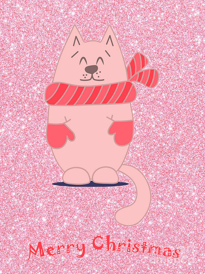 Cat Greeting Card Digital Art by Jasna Dragun