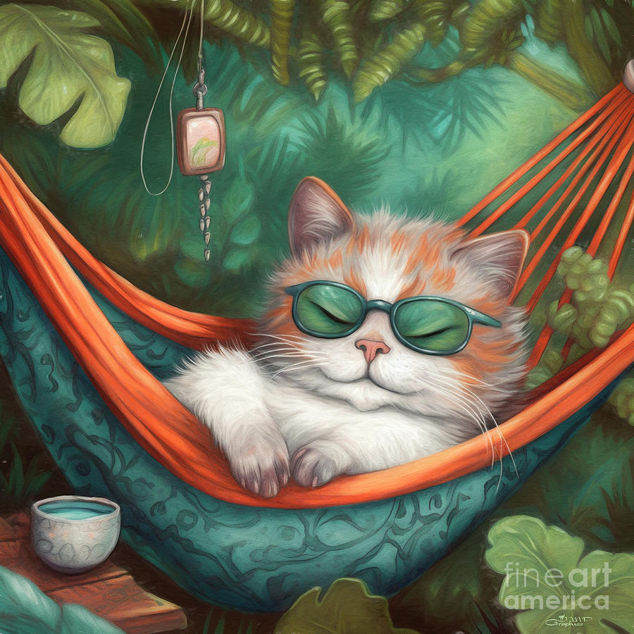 Cat Holidays Digital Art by Jutta Maria Pusl