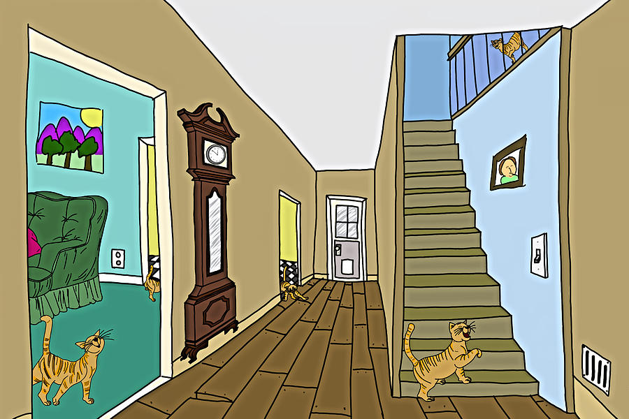 Cat House Digital Art by John Haldane